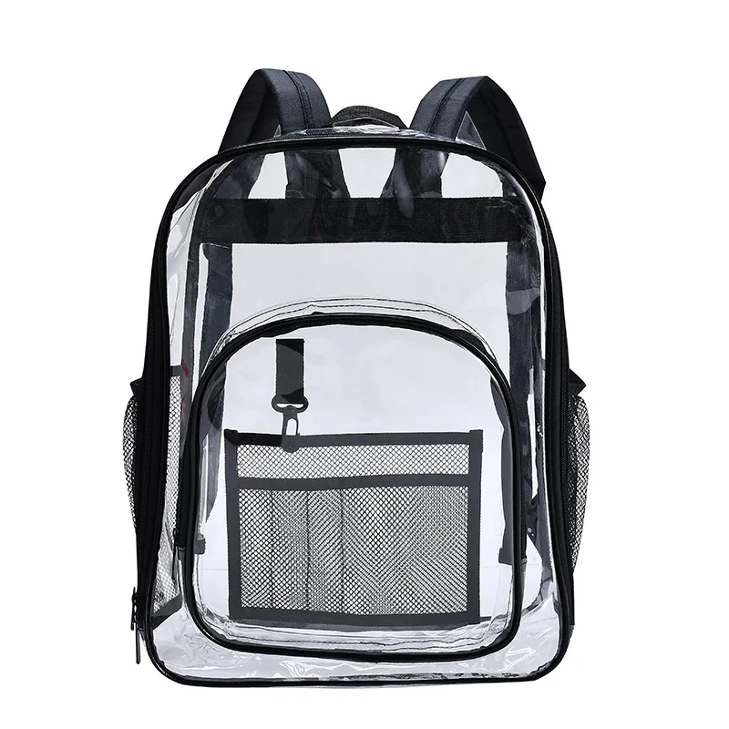 

New PVC Transparent Backpack Fashion Eco-friendly Waterproof Student Schoolbag Men's and Women's Kawaii Backpack