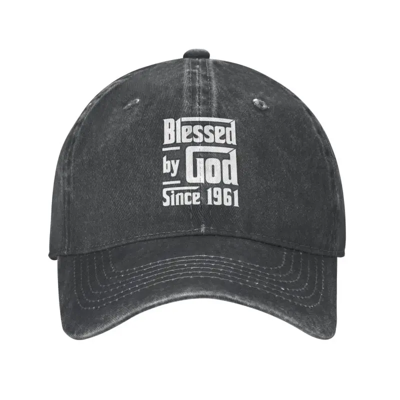 

Personalized Cotton Blessed By God Since 1961 Birthday Gift Baseball Cap Men Women Breathable Dad Hat Outdoor