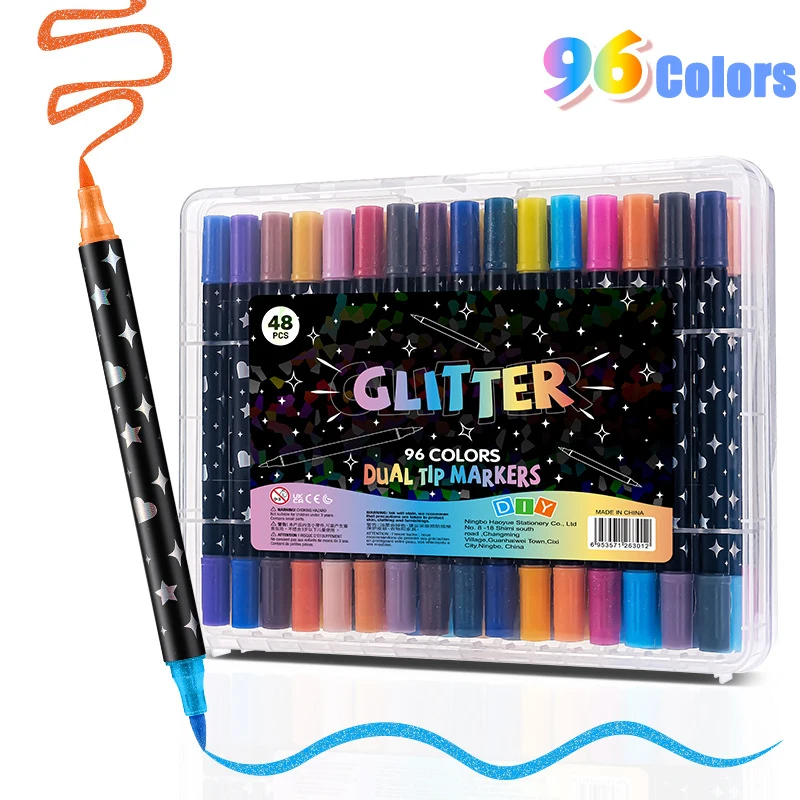 

Акриловые маркеры 24 цветов с двумя наконечниками