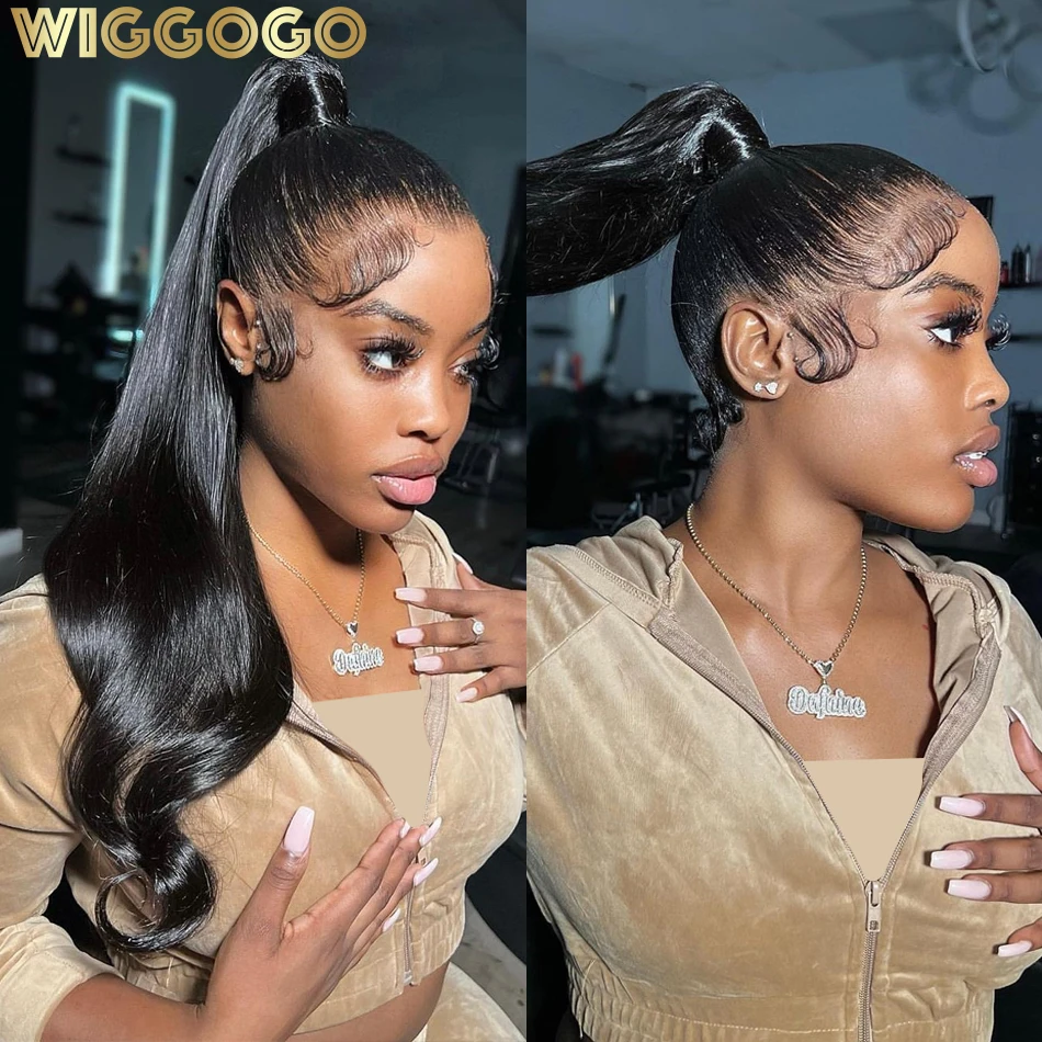 

Парик Wiggogo из 360 натуральных волос на сетке 13X6 Hd, передний парик на сетке, прямые передние парики на сетке 13X4 Hd, парик на сетке 4x5x5