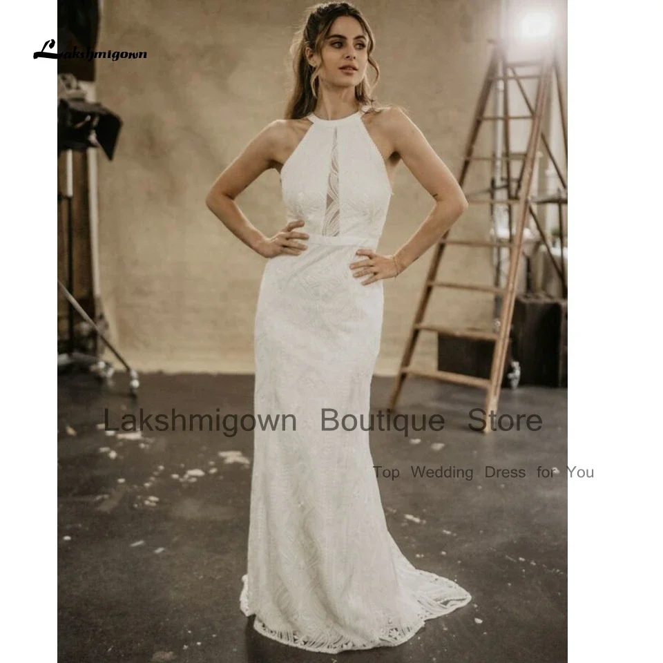 Lakshmigown роскошное кружевное свадебное платье русалки в стиле бохо с открытой