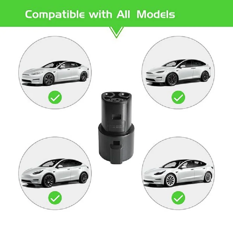 

Electric Car Charging Connector S-A-E J1772 Type 1 to Tesla EVSE EV Charger Adapter for Model X/Y/3/S