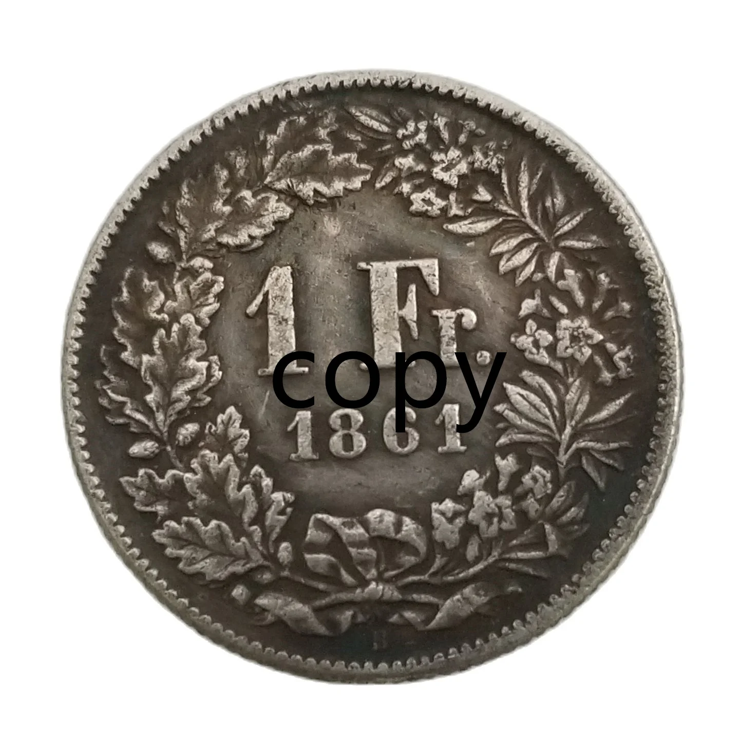 

1861 Switzerland 1 Francs Silver Plated Coins Lucky Magic Collectibles REPLICA Medal Coins Christmas Gifts