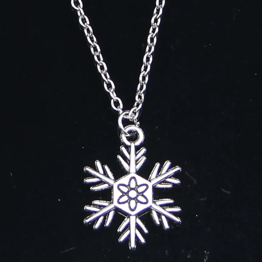 

New Fashion Necklace 18x24mm Snowflake Snow Pendants Short Long Women Men Colar Gift Jewelry Choker