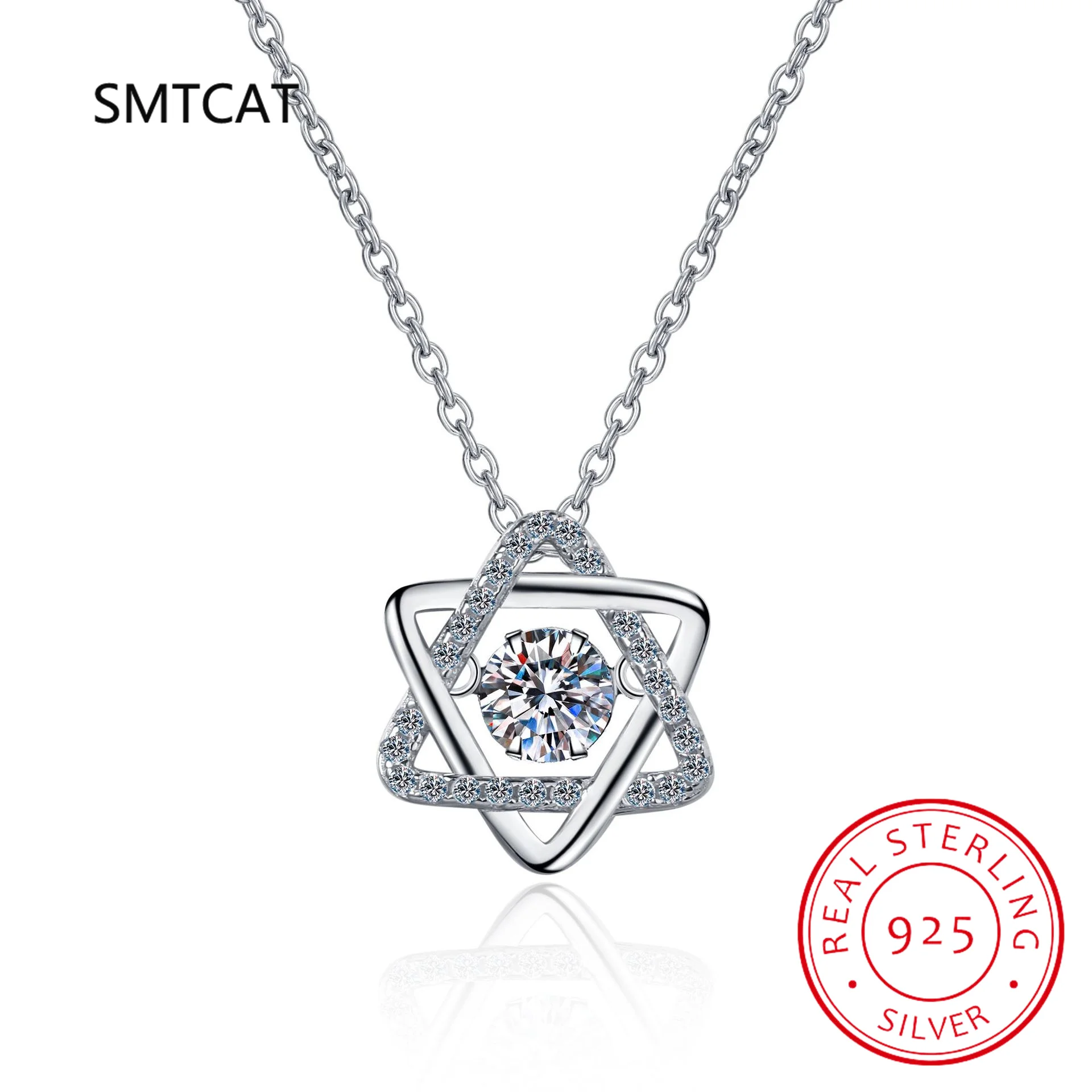 

14K White Gold Real GRA Moissanite Necklace For Women 925 Sterling Silver 0.5ct Lab Diamond Necklace Fine Jewelry