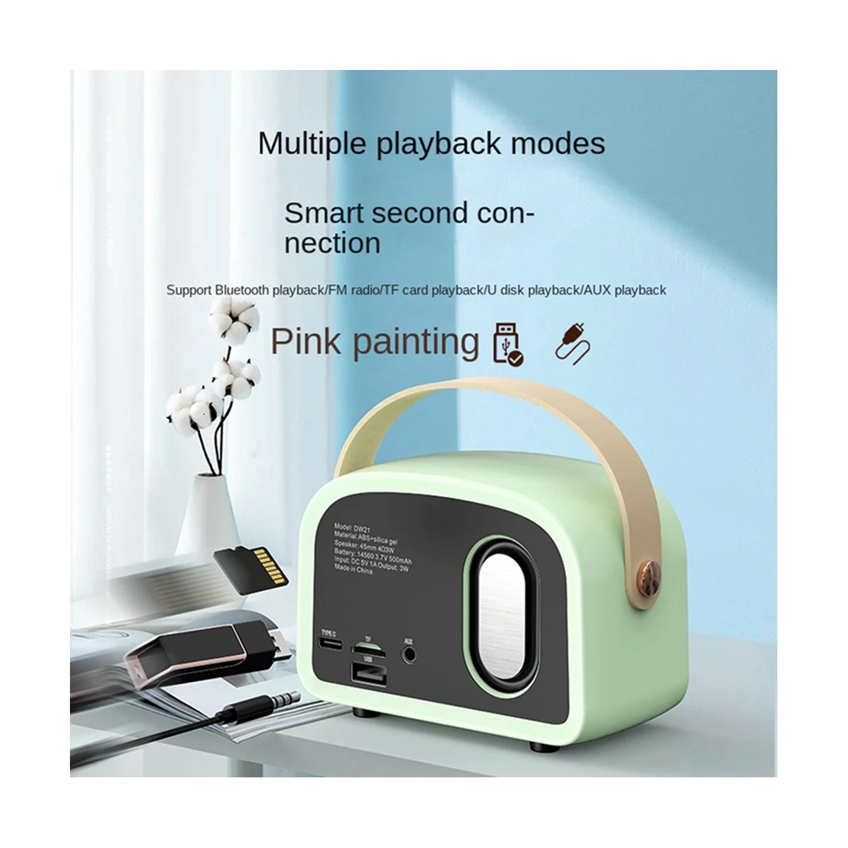 

Retro Mini Bluetooth Speaker Classical Music Player Sound Stereo Subwoofer Portable Decoration Speakers Home A