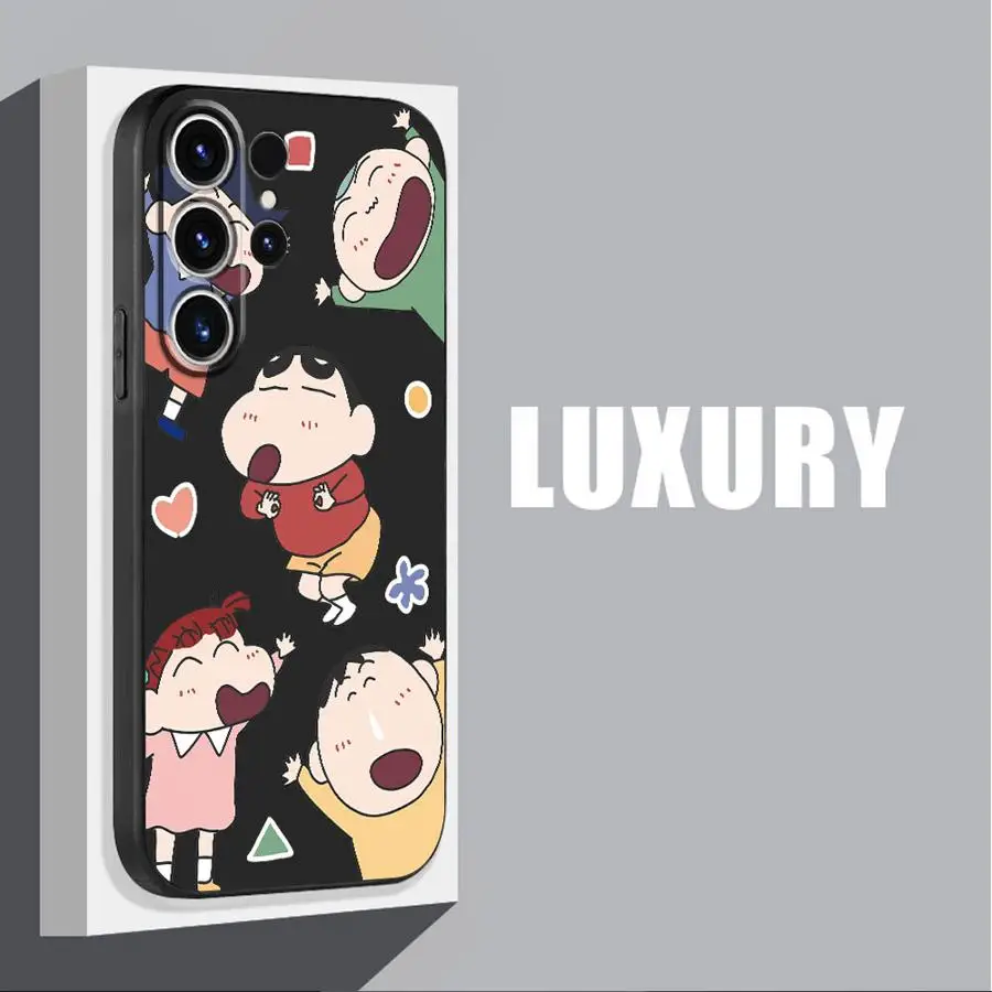 Crayon Shin Kend Chans Cover Phone Case for Samsung Galaxy S24 Ultra S21 5G S22 Plus S23 FE S20 Soft TPU