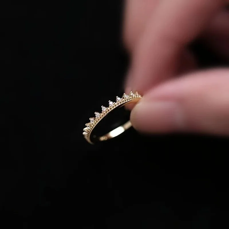 

New unique design, crown index finger ring, women's fashion personality, high-grade jewelry luxury rings for women