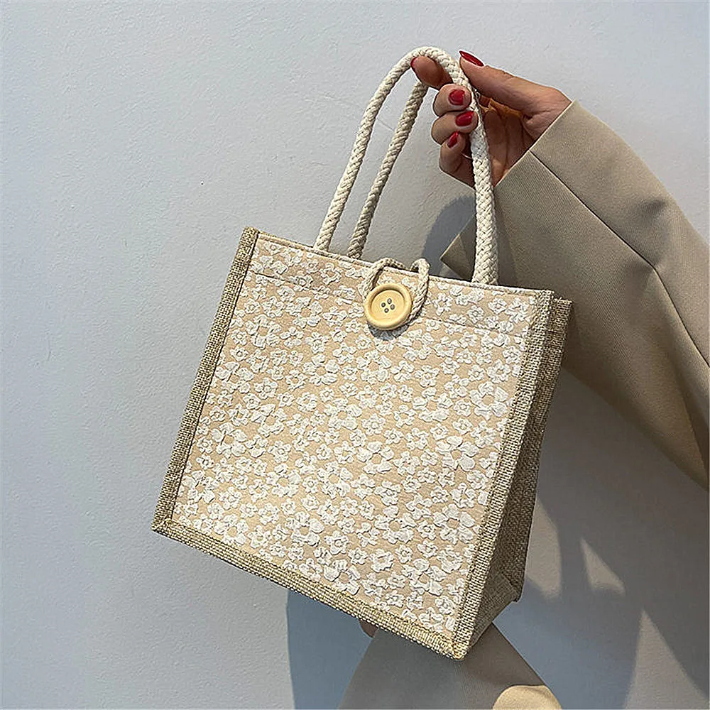 

Reusable Women Shopping Bag Large Capacity Cotton Cloth Girls Travel Storage Bags Female Handbag Grocery Non-Woven Tote Eco Bag