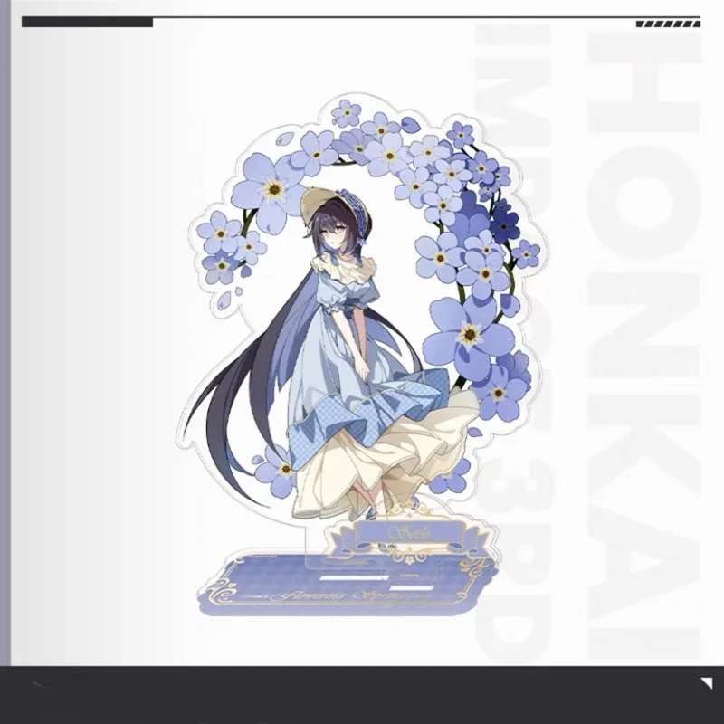 Hot Anime Game Honkai Impact 3rd Cosplay Figure Stand Elysia Bronya Acrylic Statue Desktop Holder Standing Sign Accessories