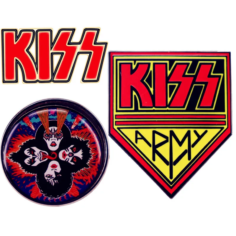 

Kiss Army Rock Music Band Brooches Enamel Pin Brooch Badge Lapel Pins Hard Metal Alloy Jacket Decoration Ornaments Jewelry
