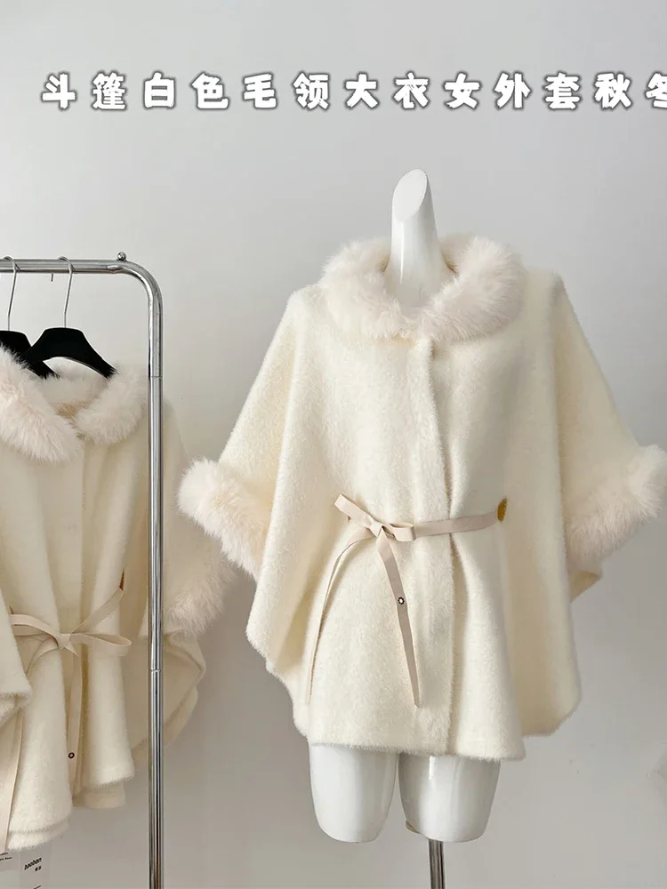 Женские белые плюшевые пальто Harajuku в корейском стиле 2000-х годов модная зимняя