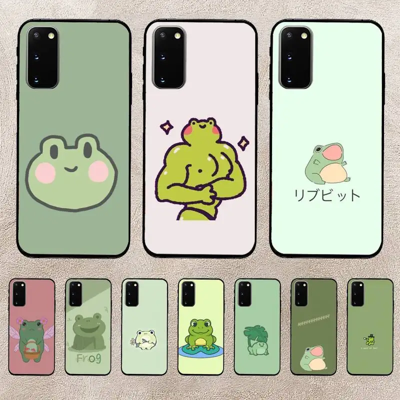

Green Funny The Frog Cute Cartoon Phone Case For Huawei Honor 10Lite 10i 20 8x 10 Funda 9lite 9xpro Back Coque