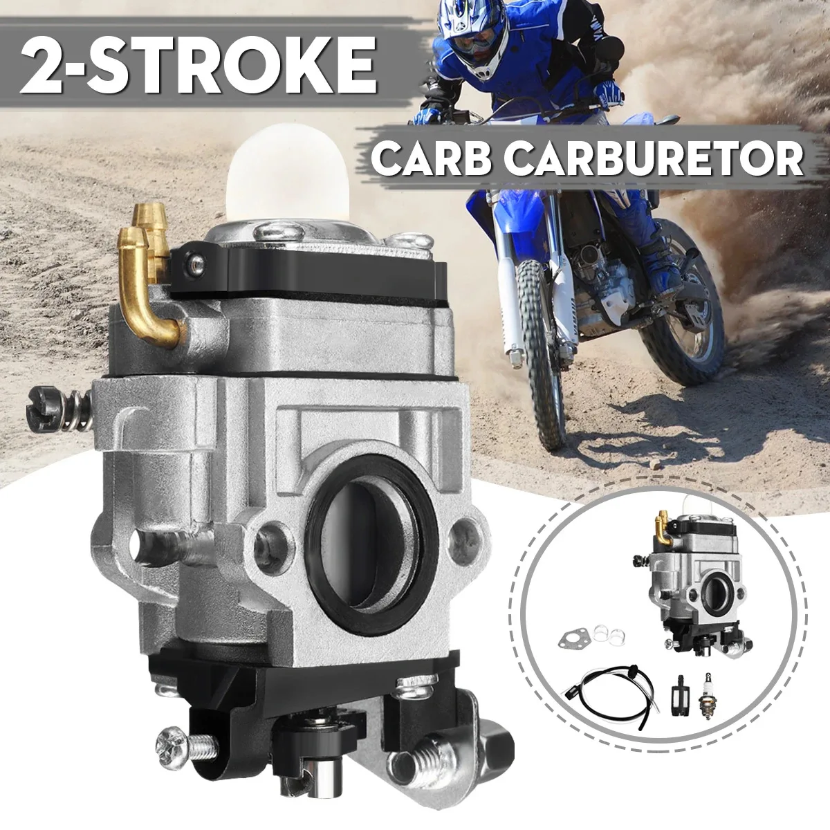 Карбюратор для скутера, 43CC 47cc 49cc, двухтактный двигатель, пара для газонокосилки 40-5, карбюратор для косилки, внедорожника