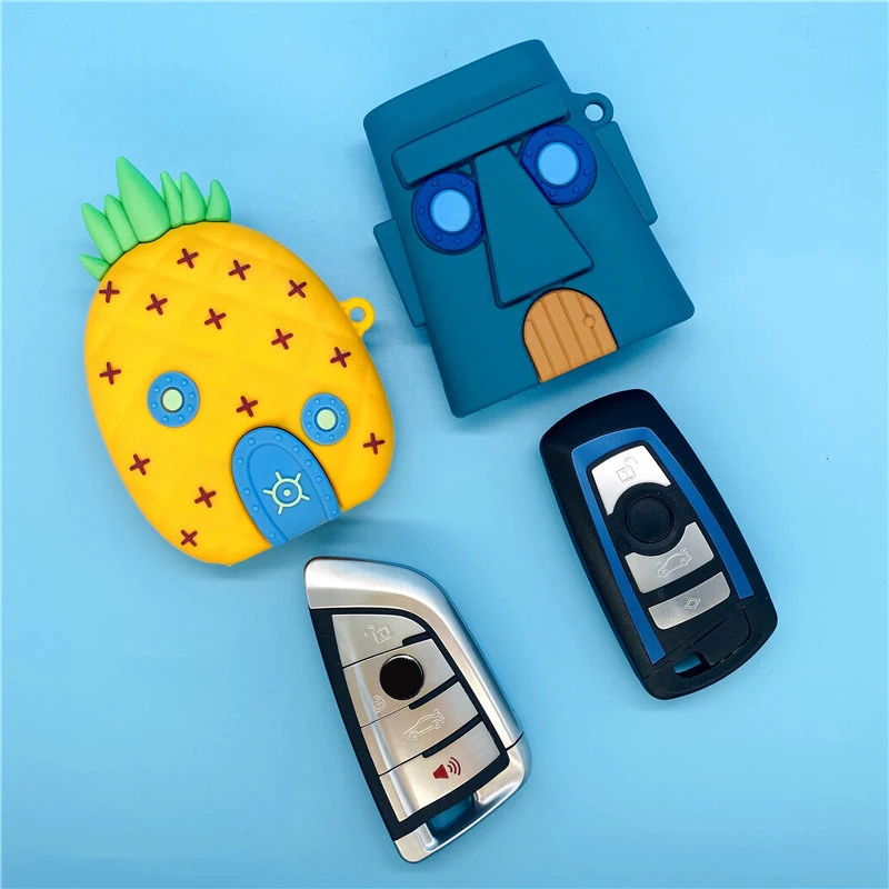 

Cartoon For BMW 1 3 4 5 6 7 Series X1 X3 X5 X6 X7 320i 530i 550i F20 F21 F30 F31 F25 Smart Remote Car Key Case Cover Keychain