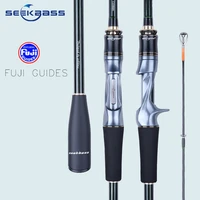 seekbass polar lights series fuji guides carbon fishing rod 1 8m 1 98m 2 1m lmlmmh spinning casting 2 sections lure rod 3 28g