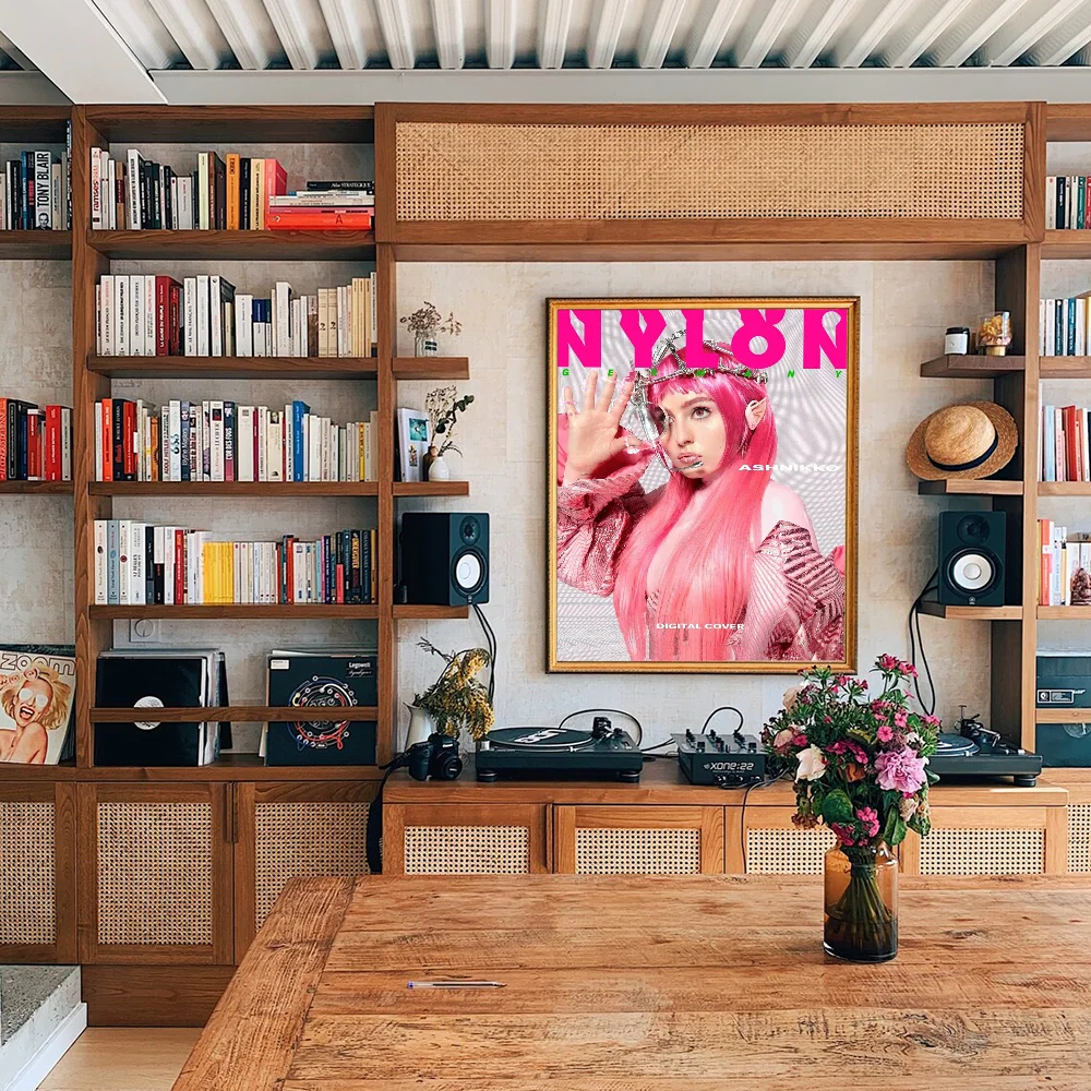 A-Ashnikko аниме постеры липкие белые бумажные наклейки DIY комната бар кафе Kawaii декор