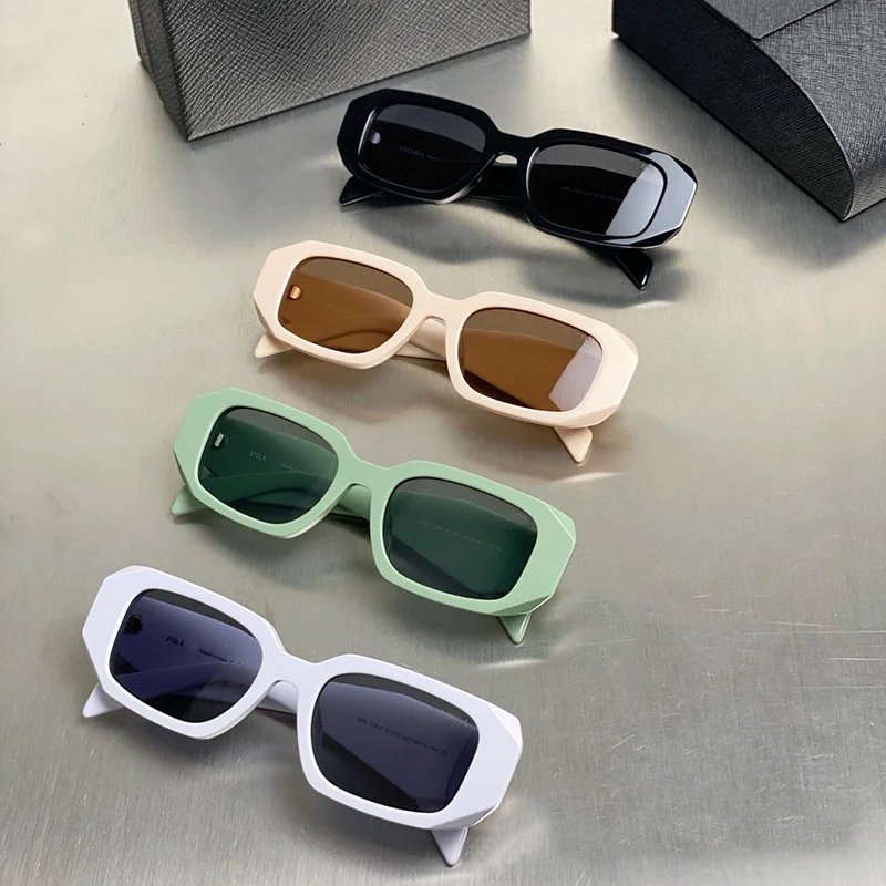 

Top Quality Luxury Brand Sunglasses Women Men UV400 17WF Retro Square Acetate Frame Eyeglasses with Box Gafas De Sol Mujer