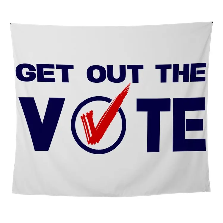 

Настенный гобелен с надписью «GET OUT THE VOTE», настенное художественное украшение с насекомыми, комнатное полотенце, коврик, подвесное одеяло