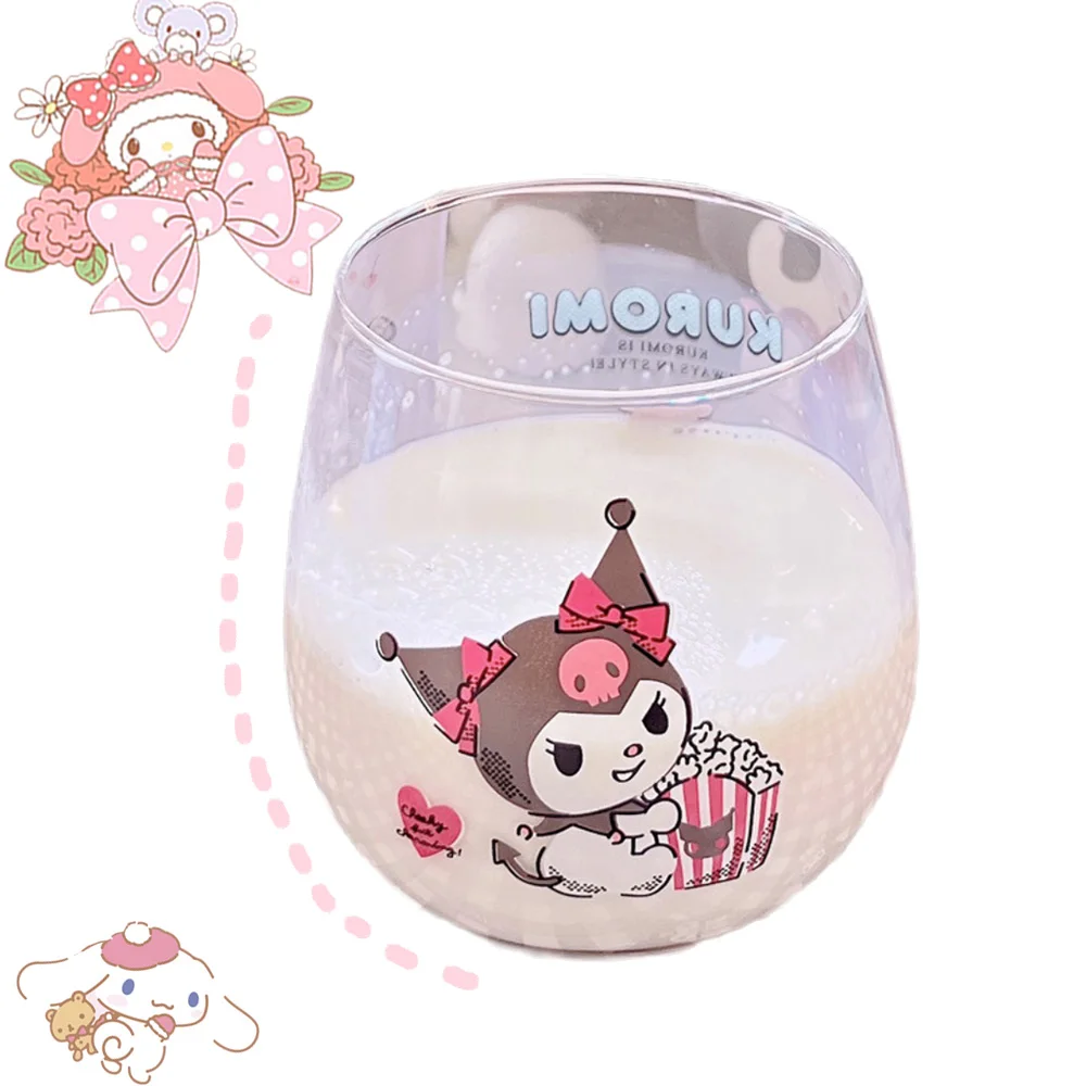 

Чашка Sanrioed Kuromi аниме Kawaii стакан для молока и сока студенческие хлопья для девочек утолщенная питьевая вода детские подарки 200 мл