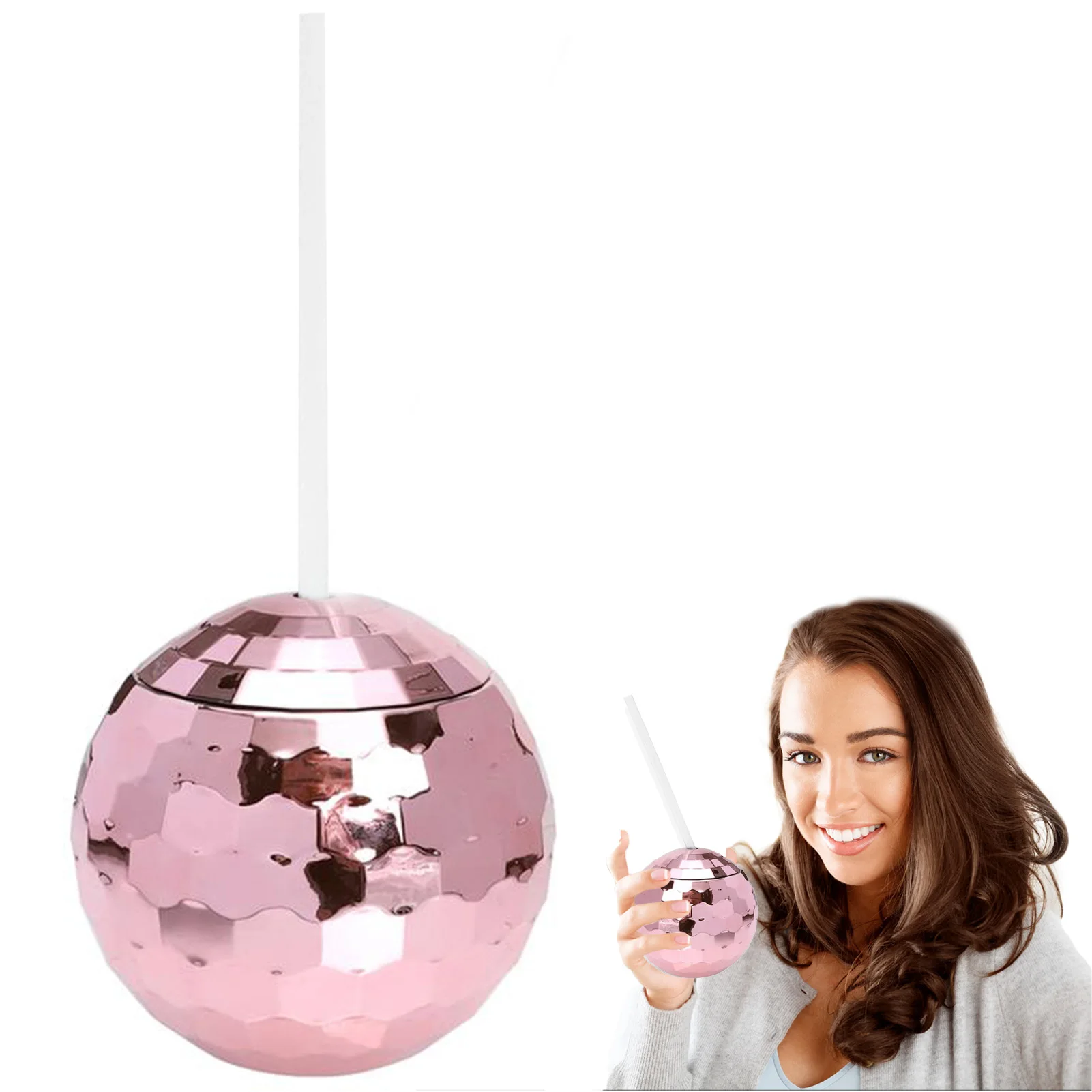 

Disco Party Decorations Glittering Cup Drink Tumbler Disco Ball Cup Glittering Cup Cute Sipper Cups Tableware Creative Disco