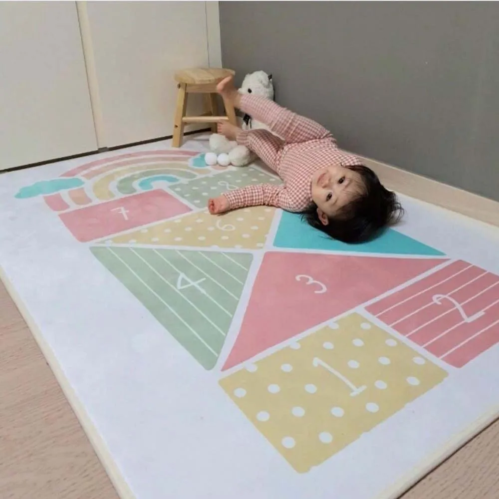 Baby Children Home Nursery Decor Non-slip Digital Crawling Carpet Rainbow Checker Play Mat Kids Floor Climbing Rug |