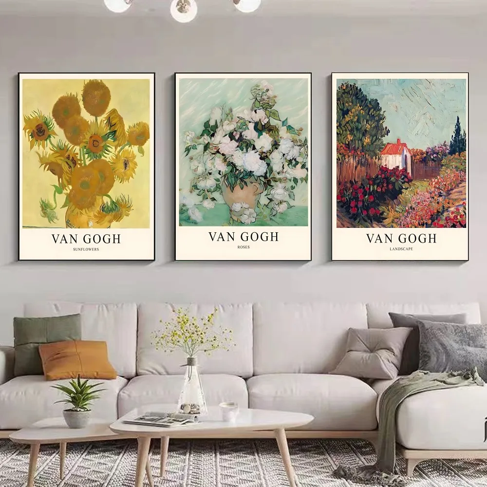 Плакат Ван Гога сделай сам постер из крафт-бумаги винтажный настенная живопись