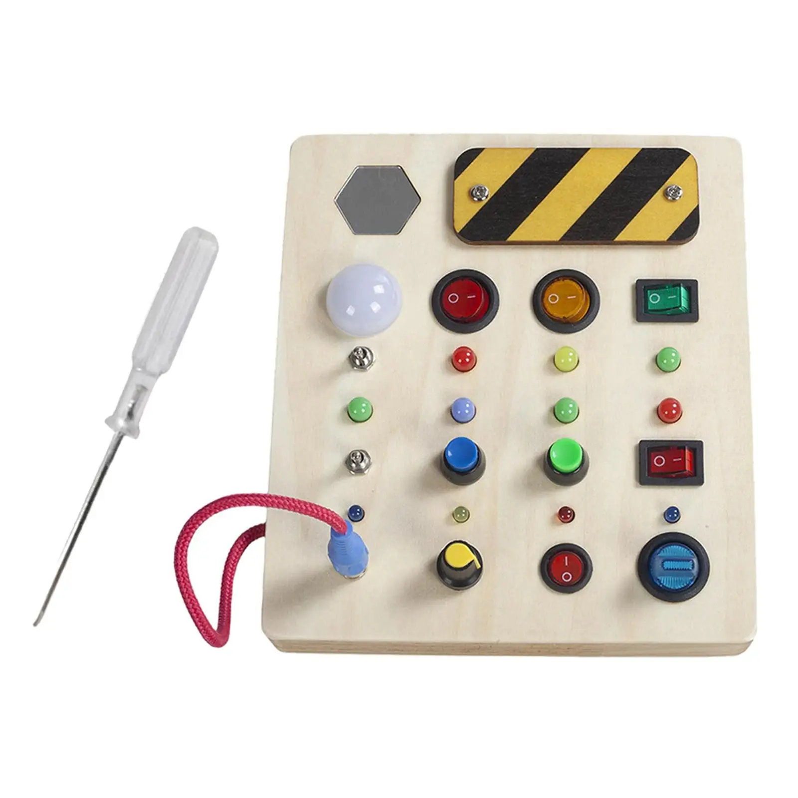 

Colorful LEDs Montessori Busy Board Practical Skill Activities for Kids