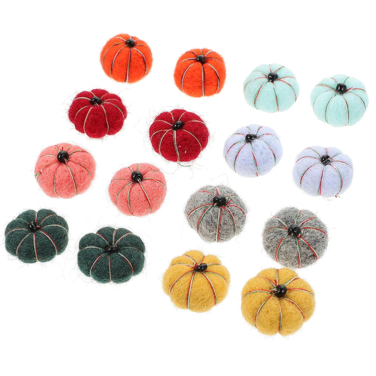 

Pumpkin Felt Ornamentsminiautumn Wool Decor Felted Realistic Thanksgiving Hanging Fall Poms Pomparty Fake Decorations Ornament