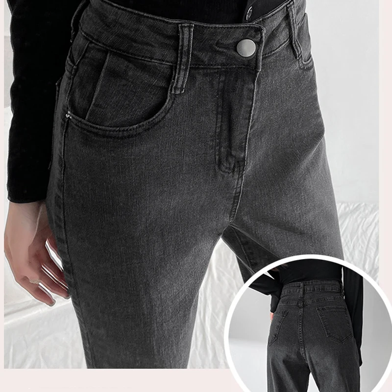2023 Harem Pants Black Blue Vintage High Waist Jeans Woman Boyfriends Women's Jeans Full Length Jeans Cowboy Denim Pants