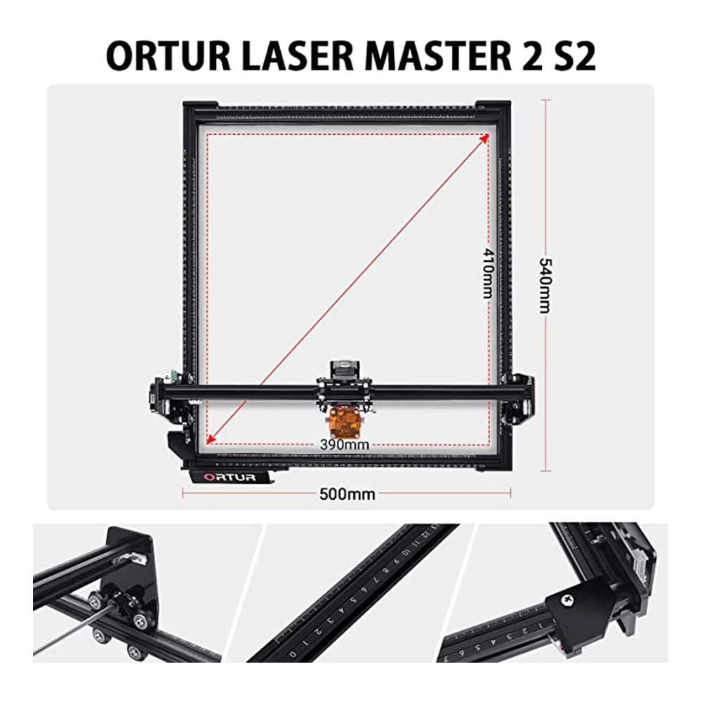 Лазерная гравировальная машина Ortur Master 2 S2-10W режущая 10 Вт с компрессированным