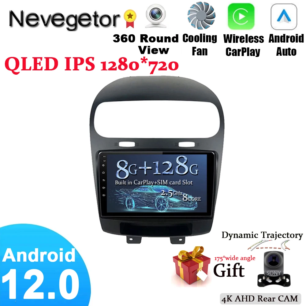 Автомобильный мультимедийный проигрыватель плеер 2 Din на Android 12 с 9 &quotэкраном GPS