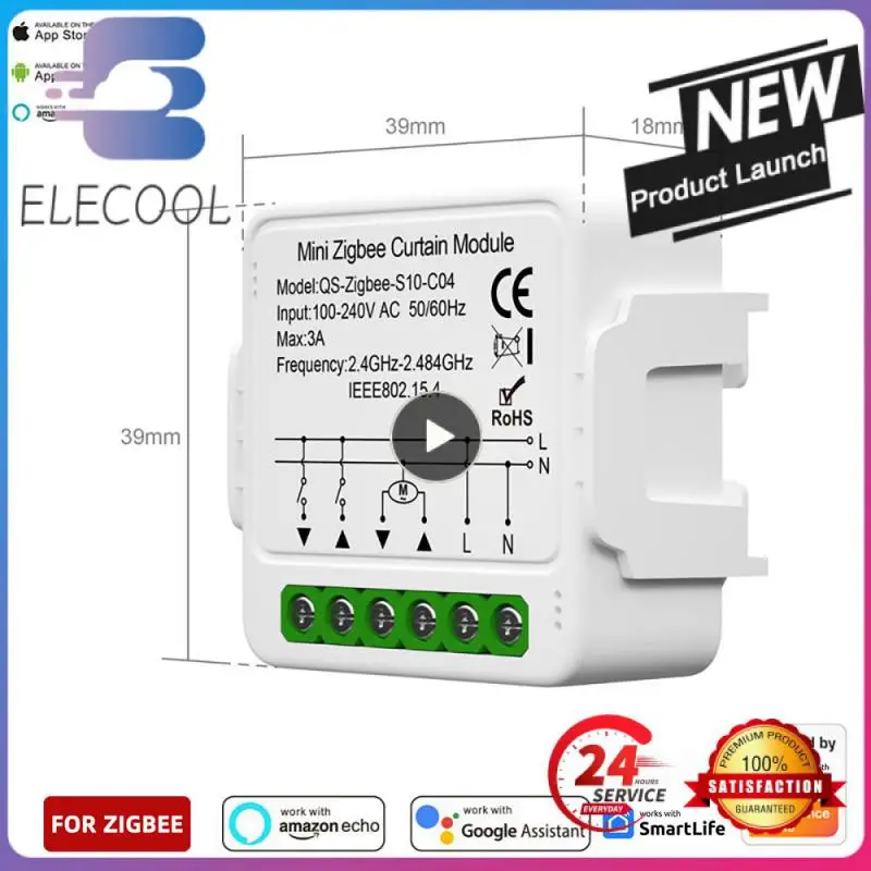 Zigbee Curtain Switch Stylish Innovative Design Easy Installation Remote Control Wireless Wifi Module