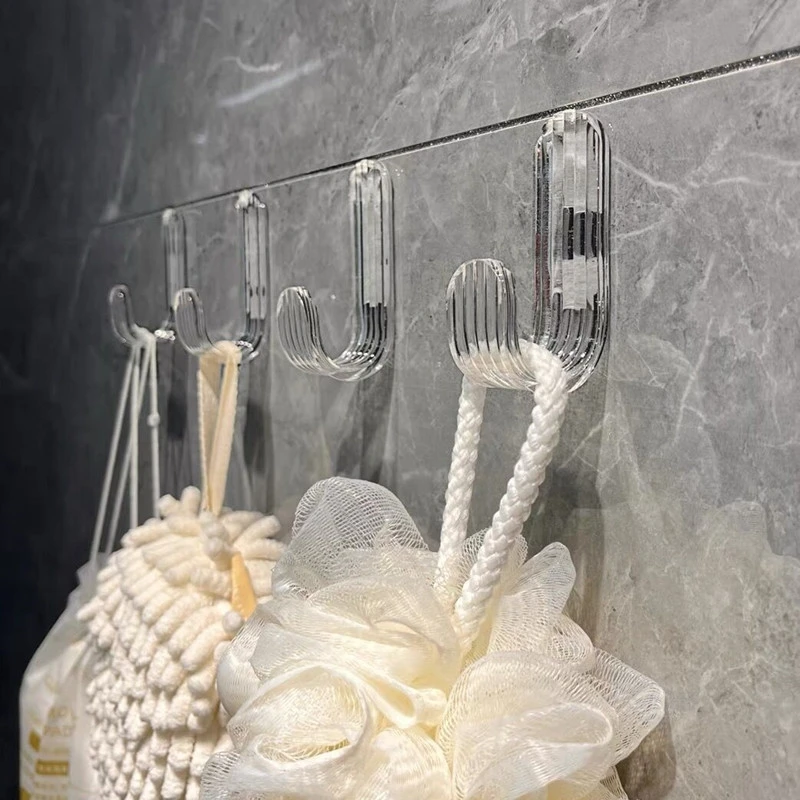 

3 шт., прозрачные самоклеящиеся крючки для ванной