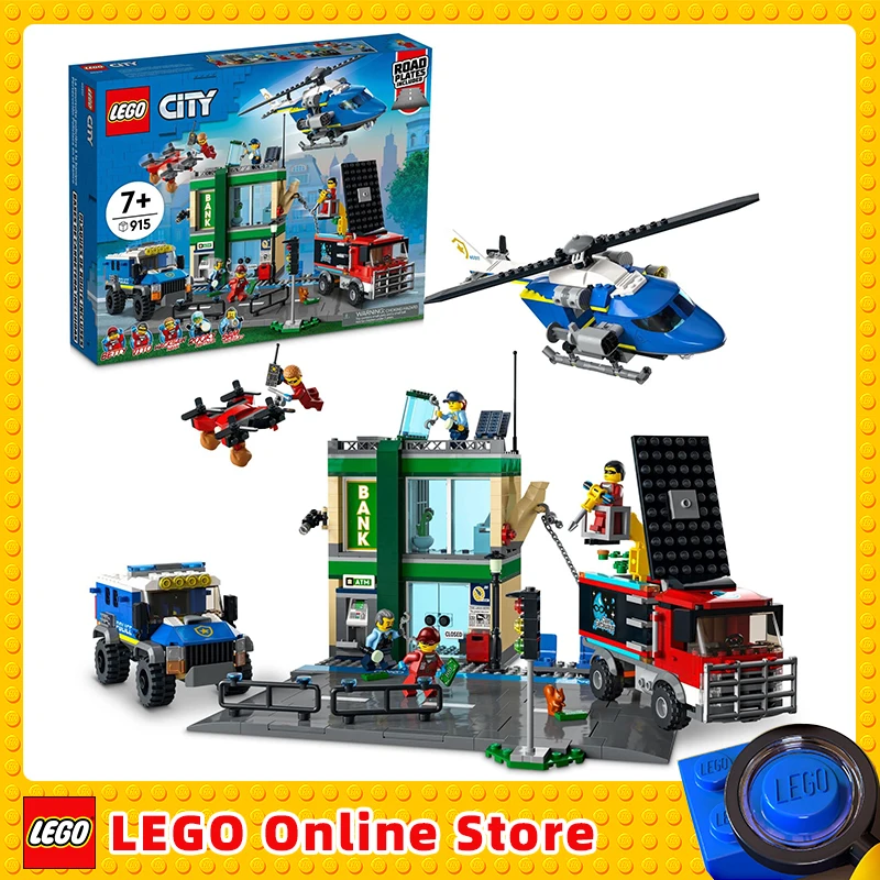 

LEGO & City Police Chase At The Bank 60317 Building Blocks Toy Set for Kids, Boys, and Girls Ages 7+ Birthday Gift (915 Pieces)