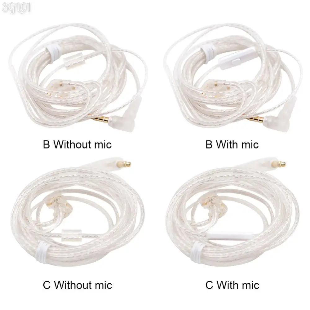 0 75 мм 2-контактный обновленный кабель для наушников 3 5 посеребренный сменный шнур