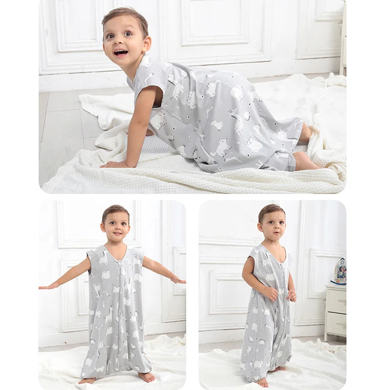 Baby Sleep Bag with Feet Spring Summer Wearable Blanket with Legs Cotton Sleepsack for Toddler Soft Baby Newborn Romper Clothes