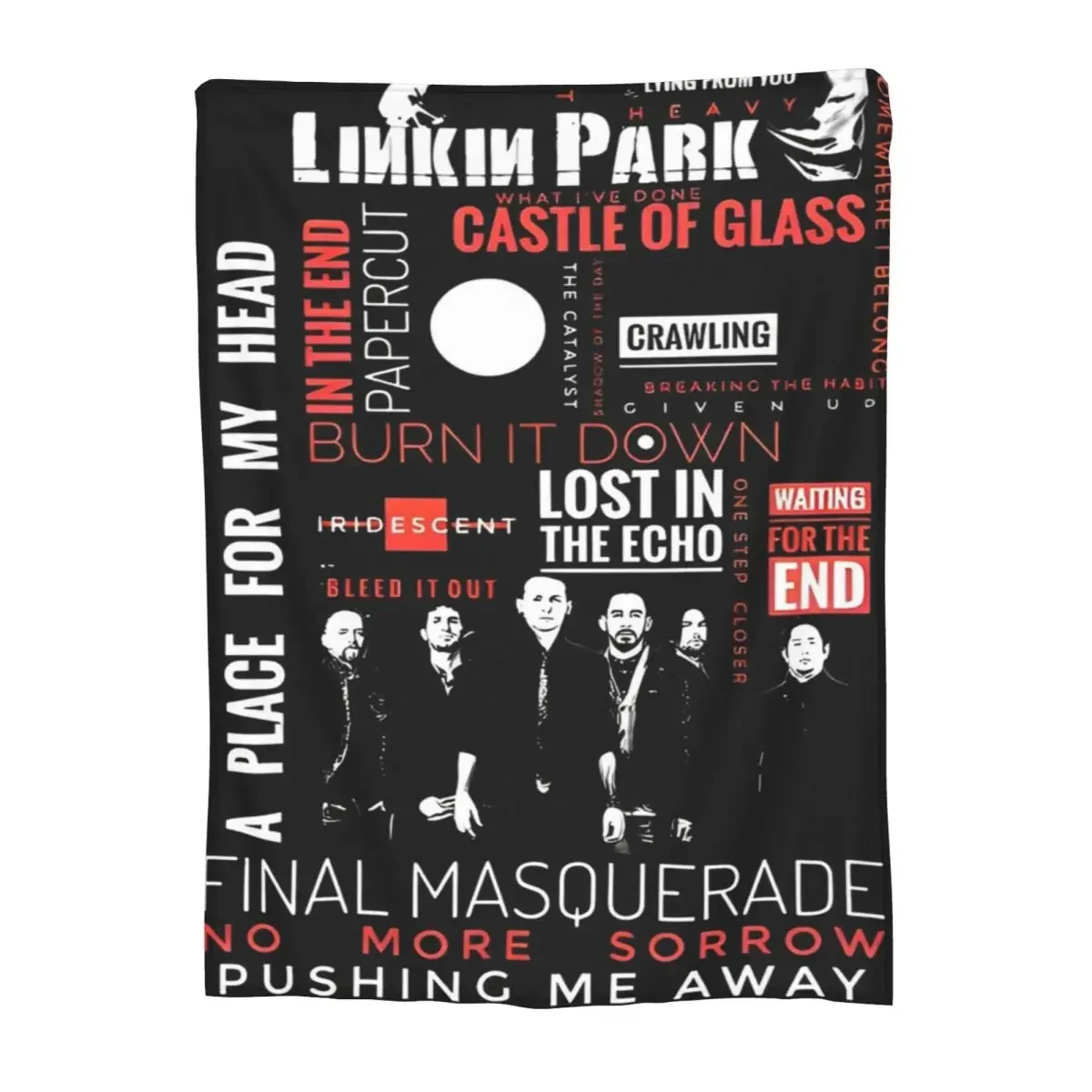 Фото Вязаные одеяла L-Linkin Rock Park, коралловое флисовое плюшевое супермягкое одеяло для автомобиля, дивана, покрывала №2