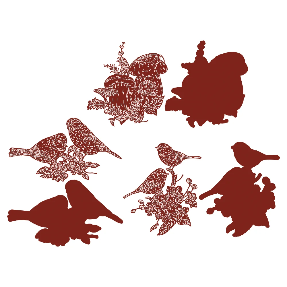 

Mushroom Flower Bird Metal Cutting Dies Scrapbooking New Arrival 2022 Cutters For Scrapbooking Making Greeting Card