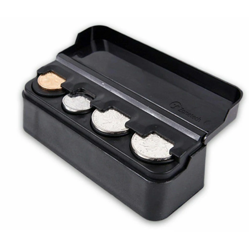 Car Storage Coins Purse Savings Box For Euro Coin Bank Coin Holder Case Plastic Wallet Holders Safe Money Boxes Cash Organizer
