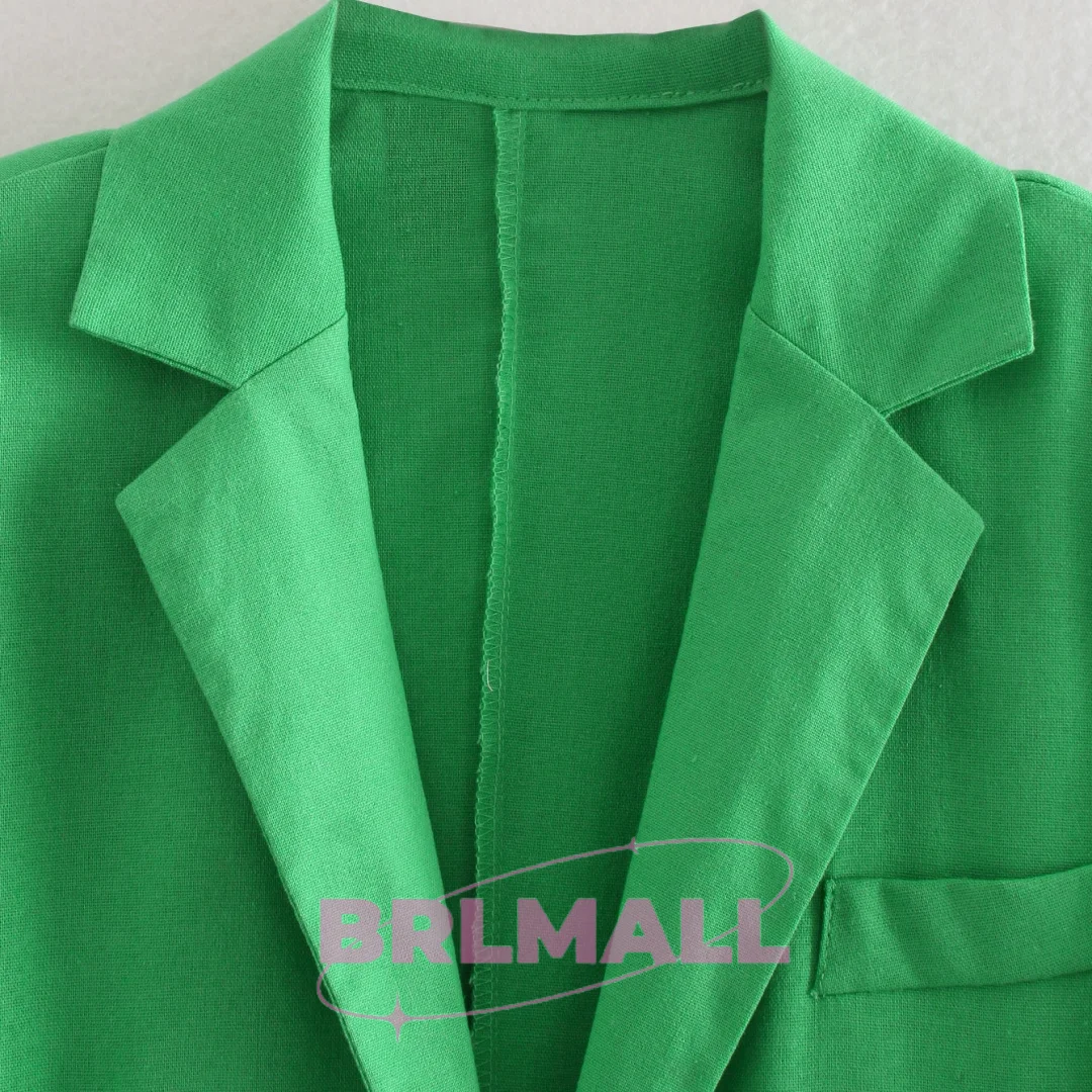 Chic Suit Coat For Women Over Size Notched Lapel One Single Button Suit Jacket Blazer Casual Outfit For Party Prom Dress Wear