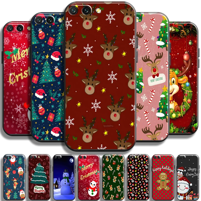 

Merry Christmas Santa Claus For Xiaomi Mi 11 Pro Mi 11 Lite For Xiaomi 11 11 Ultra Phone Case Cover Carcasa Soft Black Funda