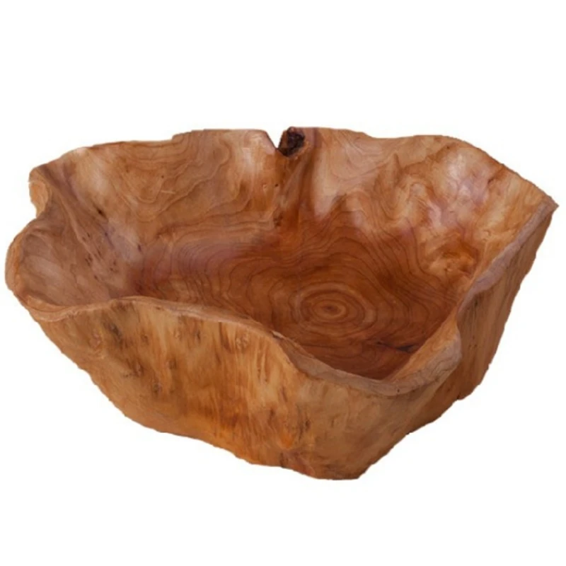 

Household Natural Fruit Bowl Wooden Candy Dish Fruit Plate Wood Carving Root Fruit Plate Wood 20-24cm in Diameter