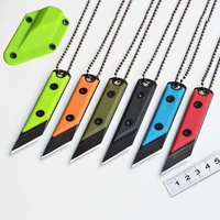 necklace knife portable key utility knife paper cut pencil demolition express knife outdoor mini straight knife keychain knife