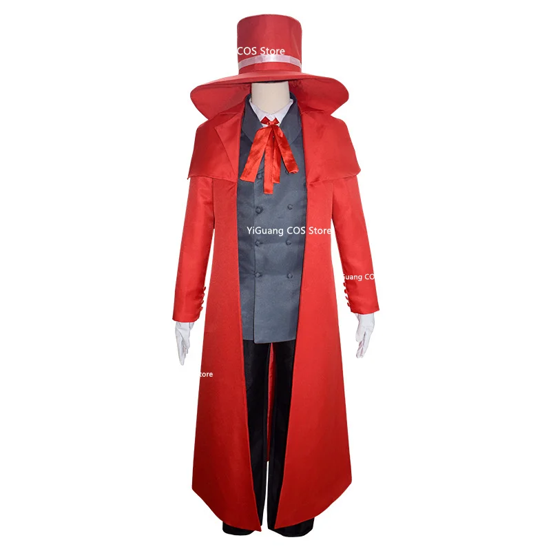 Аниме костюм Хеллсинга Алукард Косплей Король Вампиров Красный плащ Униформа Костюм Хэллоуин Вампир.