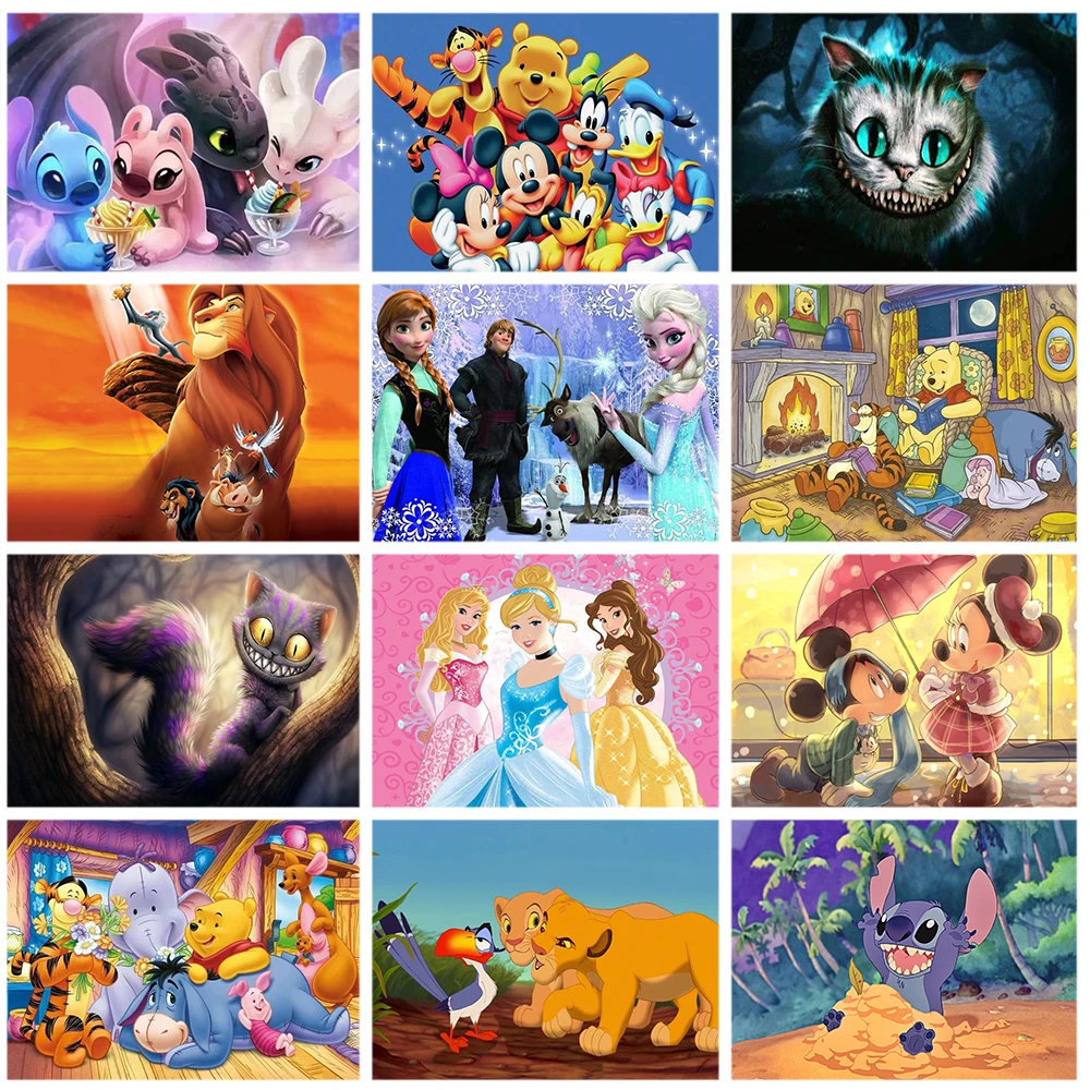 

Набор для рисования по номерам Принцессы Диснея Винни Пух Король Лев картины для взрослых цифровая раскраска Масляные картины по номерам