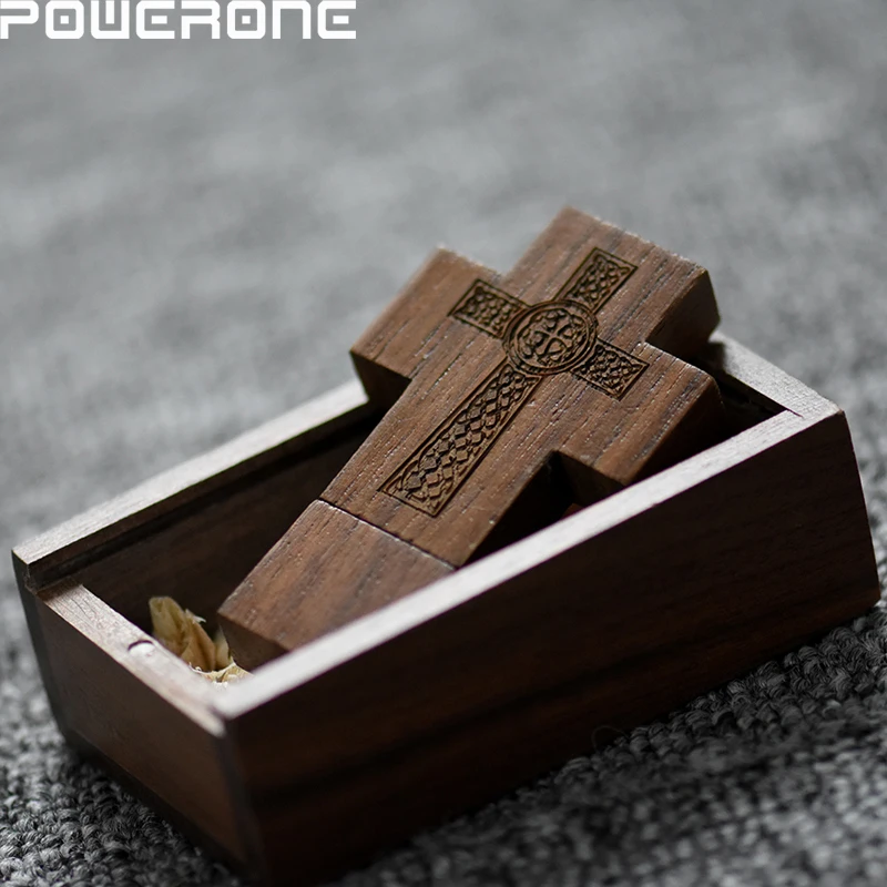 

Деревянный крест + коробка USB флэш-накопители 128 ГБ Бесплатный Пользовательский логотип флэш-накопитель 64 Гб брелок подарок USB 2,0 карта памяти 32 ГБ флэш-накопитель 16 Гб
