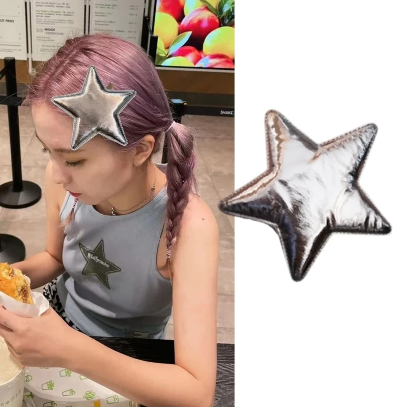 

Hair Clip Pentagram Hairpin Star Hair Barrette Headwear Colth Material for Girls
