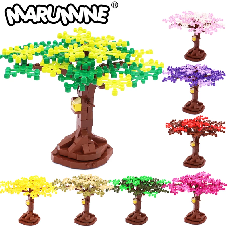 

Marumine 131PCS Building Blocks Tree House Plant MOC Assembling Model Kit Classic Brick Set City Street Garden Construction Toys