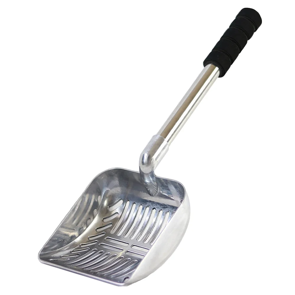 

Ковш для кошачьего туалета-большой размер 2 в 1, ковш-лоток-длинная ручка для наполнителя-алюминиевый Металл с мягкой ручкой